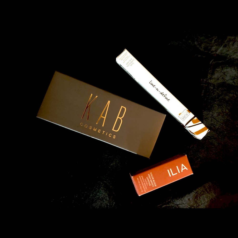 KAB, ILIA , Laura Geller = 3 Piece Cosmetic Bundle (eyes-lips-face) New!!